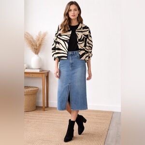 Joie Boxy Shirt Jacket – Zebra Print – Size L